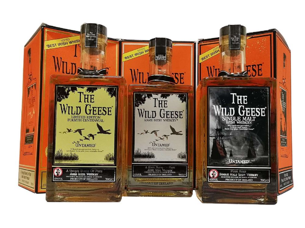 Wild Geese 3 bottle - Bidders Edition Whiskey Set Untamed | Single and Platform Malt, 4th Whiskey Limited Centennial Online | Auction Irish