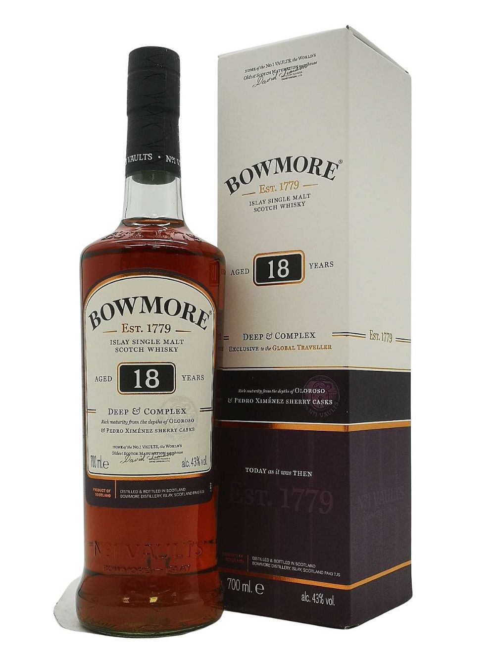 Bowmore 18 year old Islay Single Malt Scotch Whisky, Travel Exclusive